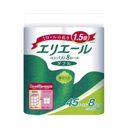 エリエールコンパクト　ダブル４５ｍ　８個