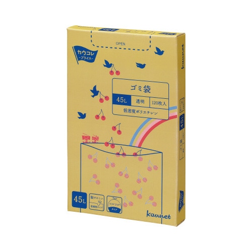 低密度薄口ゴミ袋箱タイプ　４５Ｌ透明　１２０枚×８