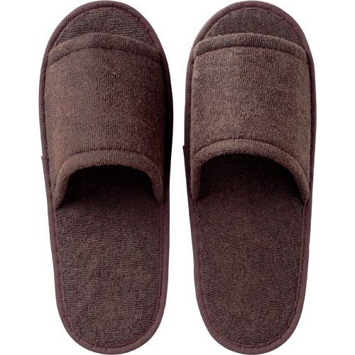 パイルスリッパ　ブラウン　１０足入り