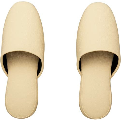 抗菌レザー調ビニールスリッパ　ベージュ　Ｍ