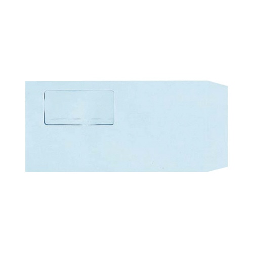 窓付封筒　長３　ブルー　８０ｇ　１００枚入