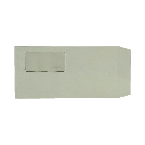 窓付封筒　長３　グレー　８０ｇ　５００枚入