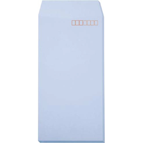 ソフトカラー封筒　長３　アクア　１００枚入　１０