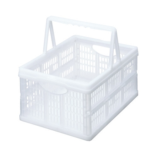 取手付き折りたたみコンテナ　ＴＯＣ－１６Ｌ　クリア