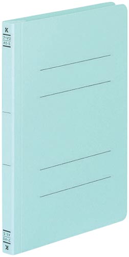 フラットファイルＶ樹脂とじ具　Ａ５縦　青　１０冊