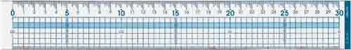 カッター定規　メモリサイズ３０ｃｍ　５本