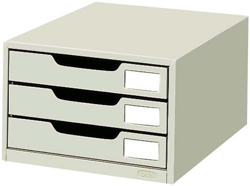 レターケーススチール引き出しタイプＡ４縦　片引３段