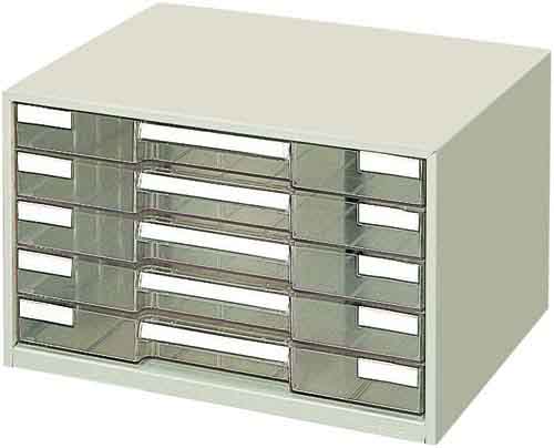 レターケース透明プラスチック引出しタイプＢ４横５段