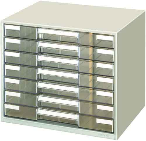 レターケース透明プラスチック引出しタイプＢ４横７段