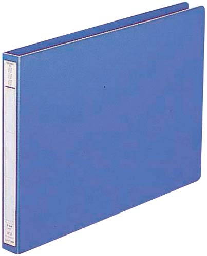 パンチレスファイル厚とじ　藍Ａ４横　１０冊