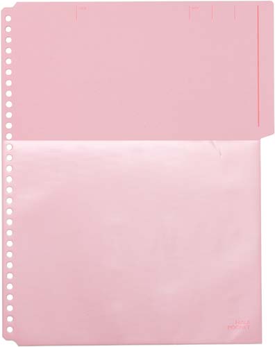 カラーベースハーフポケット　赤　５パック入