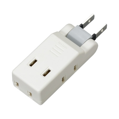 極小コーナータップ　４個口　ホワイト