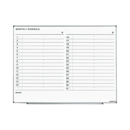 ホワイトボード（軽量タイプ）月行事横書き　大