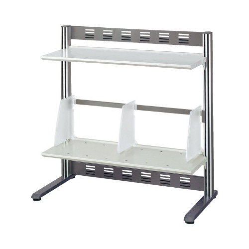 リスペースＦデスクシェルフ　２段幅６００Ｌグレー