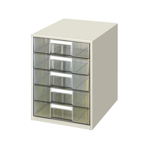 レターケース透明プラスチック引出しＢ４　深型５段