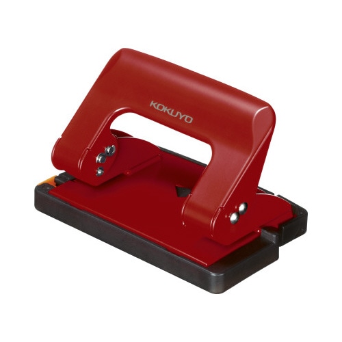 ２穴パンチ　ラクアケ　ハンディタイプ１７枚穿孔赤