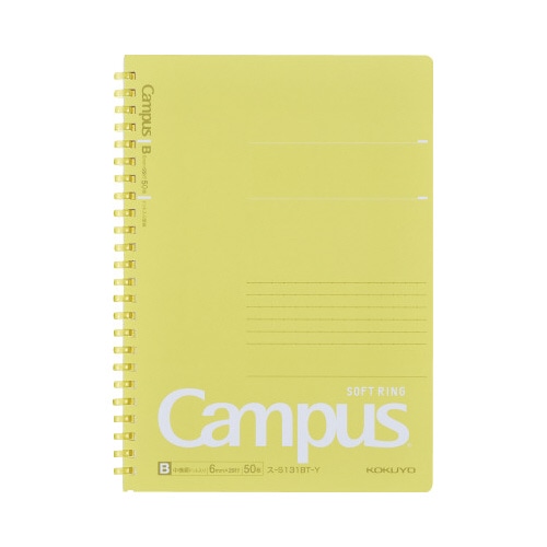 キャンパスソフトリング（ドット罫）Ａ５　黄