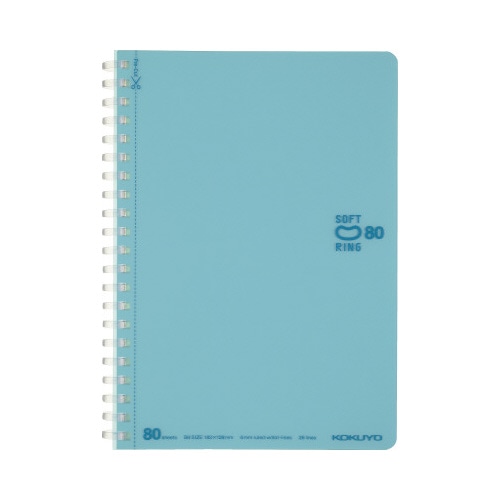 ソフトリングノート　ドット入Ｂ罫　Ｂ６　８０枚　空