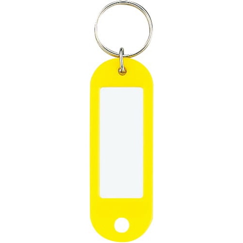 キーホルダー型名札　片面表示用　黄　１０個入