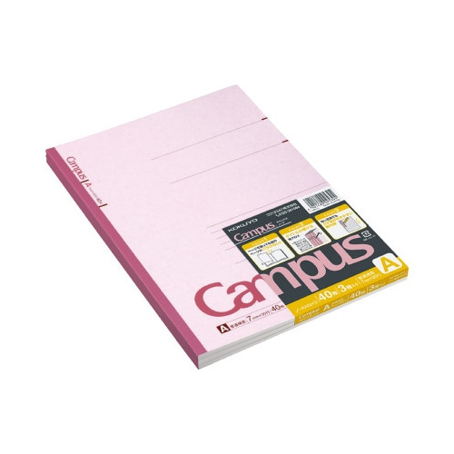 キャンパスノート６号（セミＢ５）Ａ罫４０枚３冊組