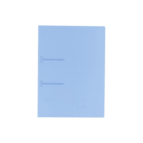 ファスナーファイルクリヤーカラーＡ４縦２穴　青