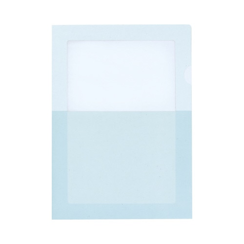 ペーパーホルダー＜オール紙＞（窓付き）５枚入り青