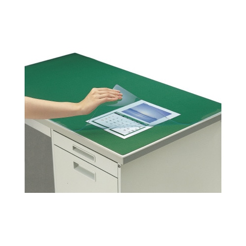 デスクマット軟質　下敷付／緑　１０４７×７１７ｍｍ