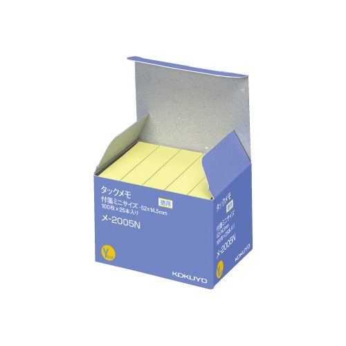 タックメモお徳用　５２×１５　黄×２５冊