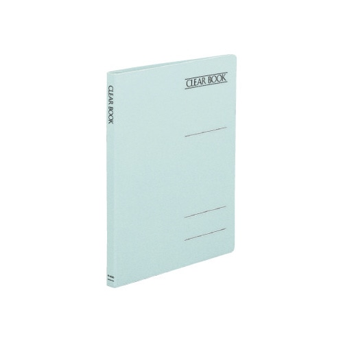 クリヤーブックフラットファイル　Ａ４縦２穴８Ｐ　青