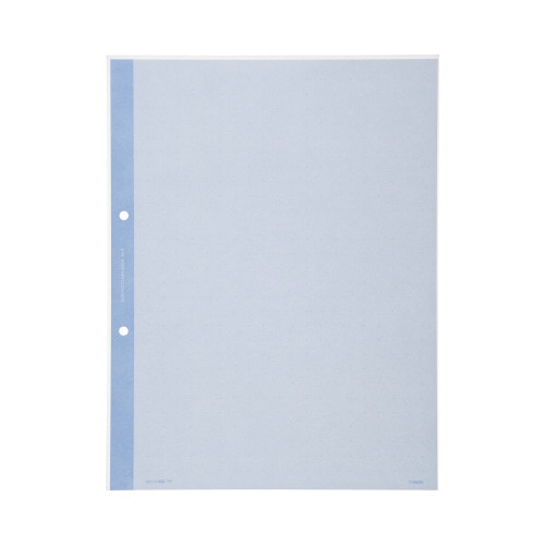 クリヤーブック替紙　Ａ４縦　２穴　青　１０枚