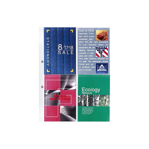 Ａ４リフィル　２穴　４ポケット　１０枚