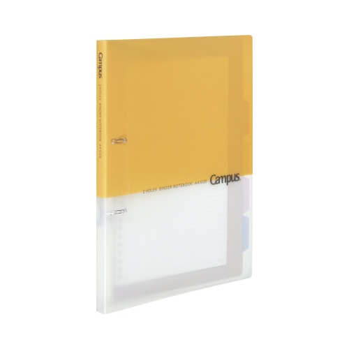 プリントもとじやすい２穴バインダー　Ａ４　黄