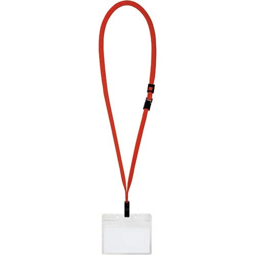 ソフト吊り下げ名札（名刺サイズ防水）　赤　１０個