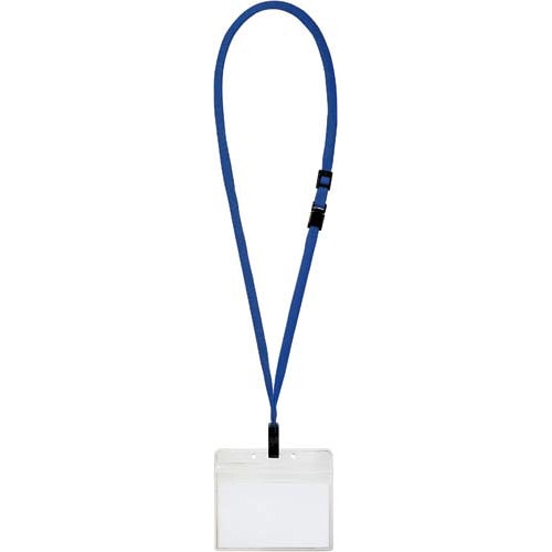 ソフト吊り下げ名札（特大サイズ防水）　青　５０個