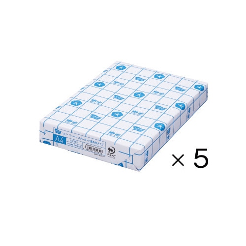 スタンダード高白色　Ａ４　１冊（５００枚）×５