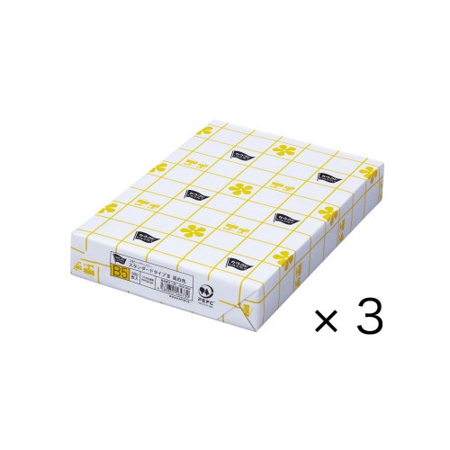 タイプ３　高白色　Ｂ５　１冊（５００枚）×３