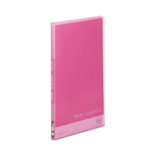 シンプリーズクリアーＦ　Ａ４縦２０Ｐ　透明桃