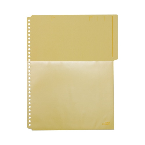 カラーベースハーフポケット　黄　１０枚入