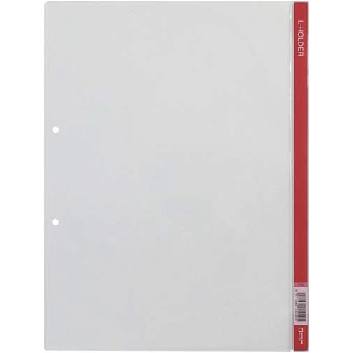 Ｌホルダー　Ａ４縦　赤　５枚