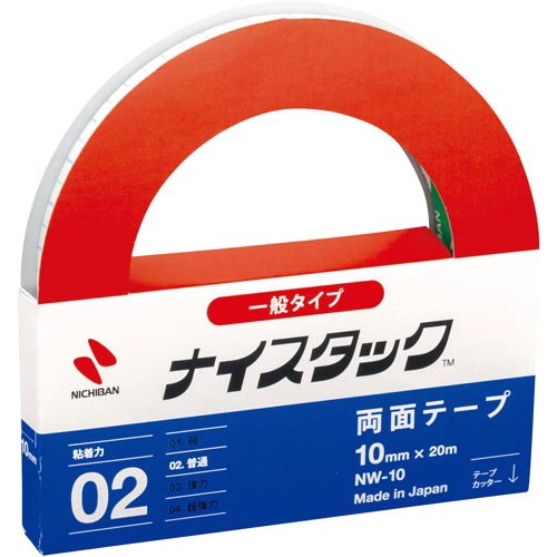 ナイスタック両面テープ１０ｍｍ×２０ｍ　５巻