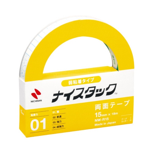 ナイスタック弱粘着タイプ　幅１５ｍｍ×１０巻入