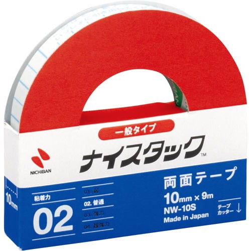 ナイスタック紙両面テープ　１０ｍｍ×９ｍ　１０巻