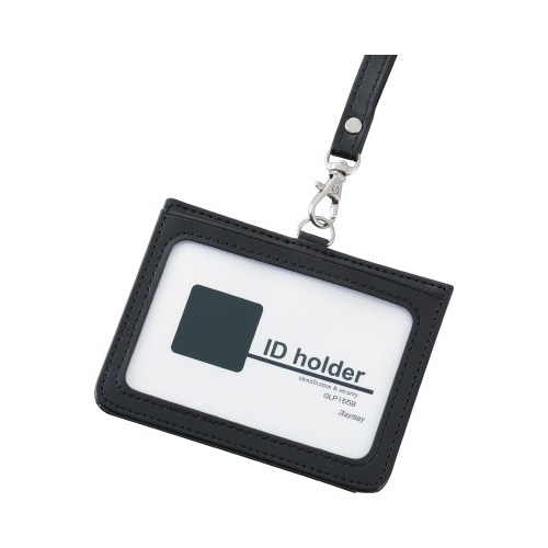 合皮製ＩＤカードホルダーブラック