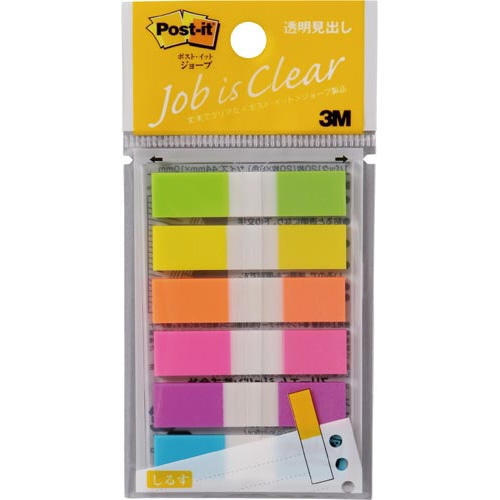 ポストイット　ジョーブ　１０ｍｍ幅　６色×３