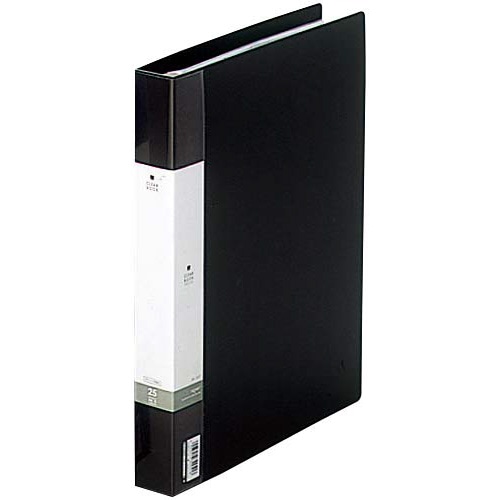 クリヤーブック交換式　黒　Ａ４縦背幅３５ｍｍ６冊