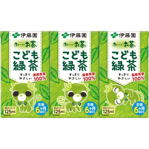 おーいお茶　こども緑茶　１２５ｍｌ　３６本※