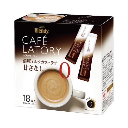 カフェラトリー濃厚ミルクラテ甘さなし１８本×２※