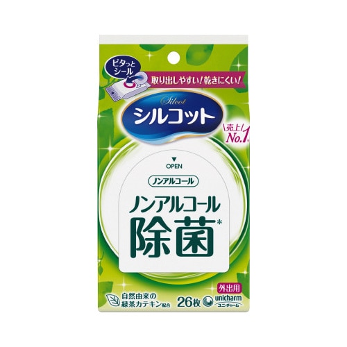 シルコットウェット　除菌ノンアルコール２６枚入×６