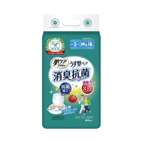 肌ケア　アクティ　うす型パンツ　Ｍ－Ｌ１８枚