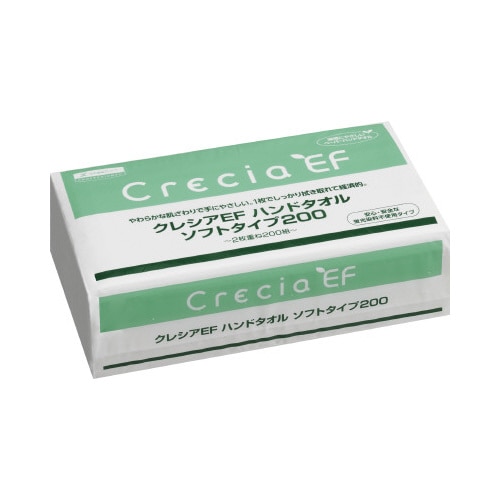 クレシアＥＦハンドタオルソフト　２００Ｗ×５個